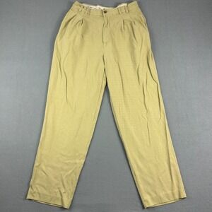 Tommy Bahama Pants Mens 34 Beige Tan Silk Twill‎ Chinos Khakis Golf 34x30